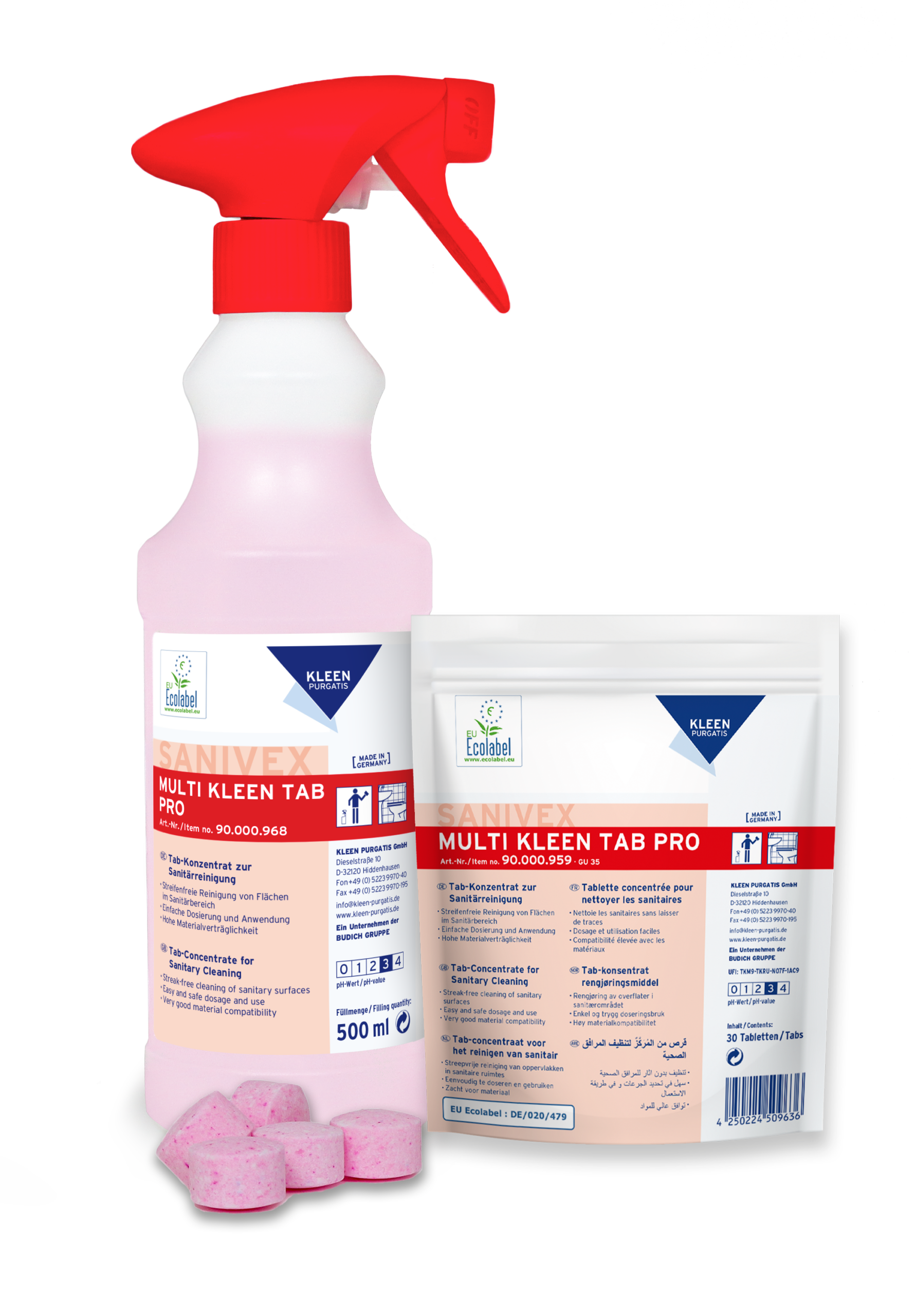 SANIVEX MULTI KLEEN TAB PRO - SANITARY MAINTENANCE CLEANER Καθημερινό Καθαριστικό Χώρων Υγιεινής